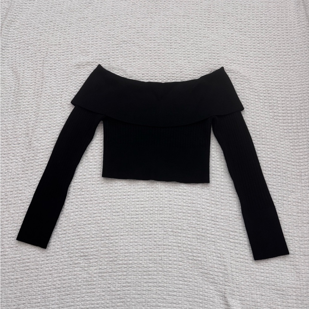 Wild Fable fitted off-the-shoulder sweater
